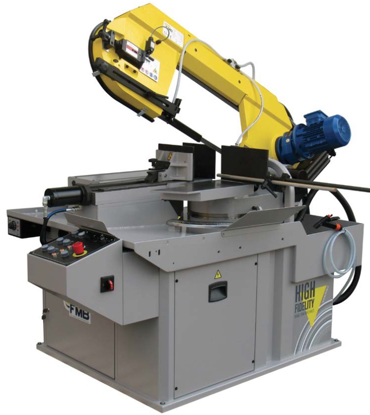 FMB Galactic offers semi automatic operation of the cutting cycle, hydraulic clamping, positive hydraulic cutting pressure and auto return after the cutting cycle